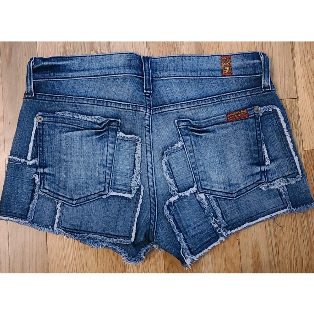 New 7 For All Mankind Patchwork Boho Cutoff Short… - image 8